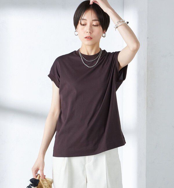 SHIPS for women「SHIPS Primary Navy Label: ニュー スヴィン コットン フレンチ スリーブ」|タンクトップ|