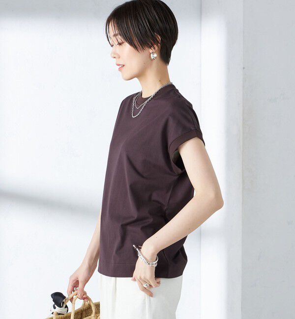 SHIPS for women「SHIPS Primary Navy Label: ニュー スヴィン コットン フレンチ スリーブ」|タンクトップ|