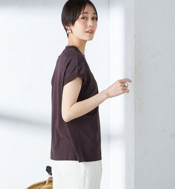 SHIPS for women「SHIPS Primary Navy Label: ニュー スヴィン コットン フレンチ スリーブ」|タンクトップ|