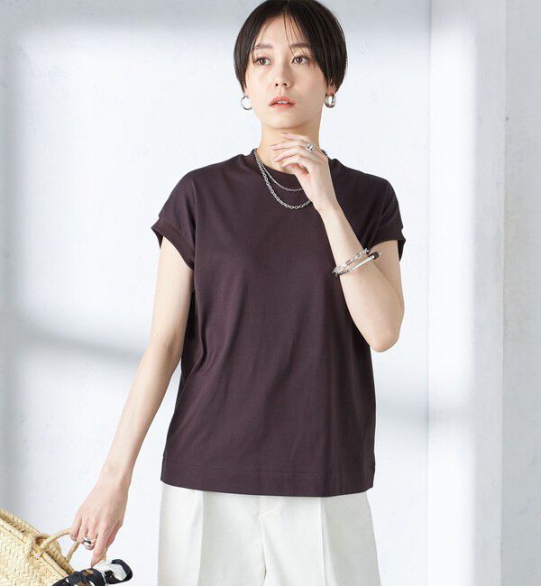 SHIPS for women「SHIPS Primary Navy Label: ニュー スヴィン コットン フレンチ スリーブ」|タンクトップ|