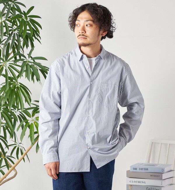 SHIPS any「SHIPS any: ストライプ / ソリッド リラックス レギュラーカラー シャツ 24SS◇」|シャツ・ブラウス|