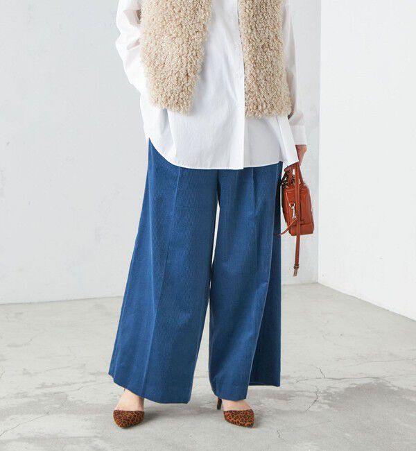 SHIPS for women「〈手洗い可能〉オーガニック コットン コーデュロイ パンツ ◇」|その他|ブルー