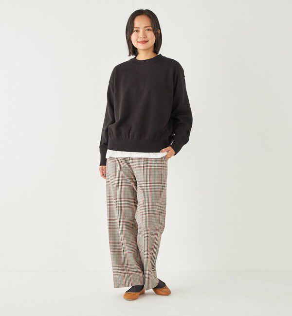 SHIPS Colors 「SHIPS Colors:〈洗濯機可能〉TR チェック タック ワイド パンツ」|スラックス|