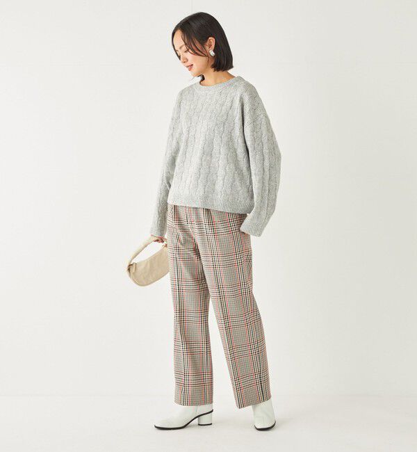 SHIPS Colors 「SHIPS Colors:〈洗濯機可能〉TR チェック タック ワイド パンツ」|スラックス|