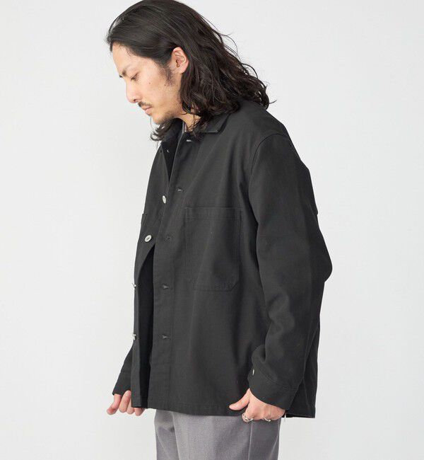 SHIPS「SHIPS: ハイツイストヤーン コットン ミリタリー シャツ アウター」|ミリタリージャケット|