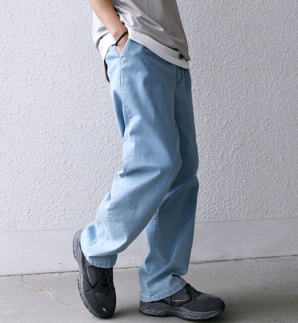 SHIPS any「SHIPS any: ベターコットン 1タック ストレッチ イージー バギー デニム パンツ◇」|デニム|