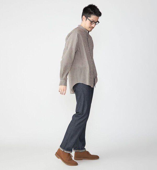 SHIPS「SHIPS: エアー サッカー バンドカラー リラックス 長袖 シャツ〈単色／チェック〉」|シャツ・ブラウス|