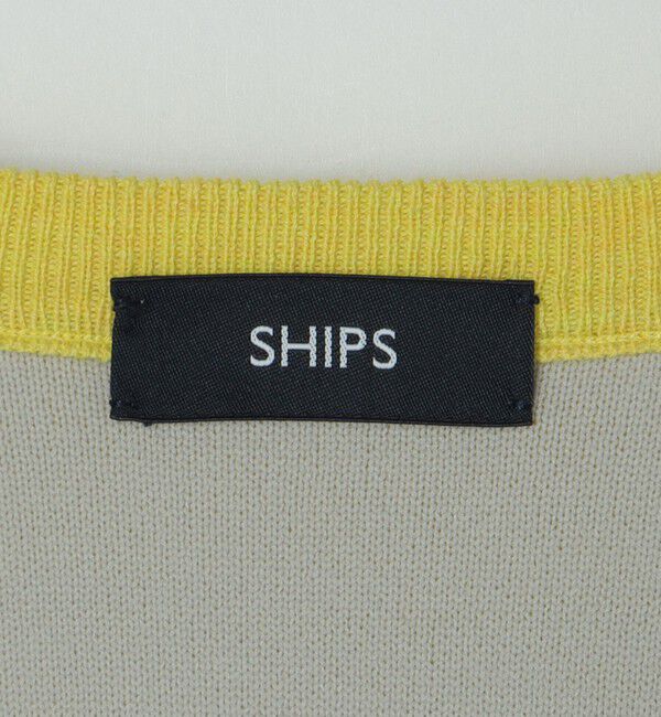 SHIPS「SHIPS: ダブルフェイス コットンカシミヤ Vネック 長袖 ニット」|ニット・セーター|