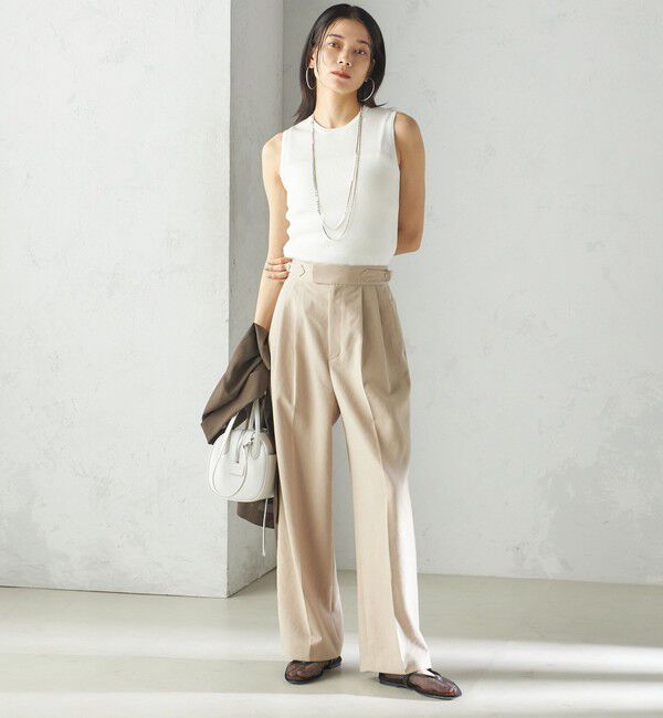 SHIPS for women「〈手洗い可能〉ラメ ノースリーブ ニット」|ニット・セーター|