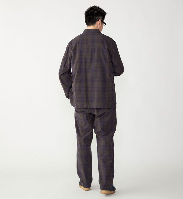 SHIPS「SHIPS: 〈セットアップ対応〉ダークトーン チェック コットン イージー トラウザー」|チノ|