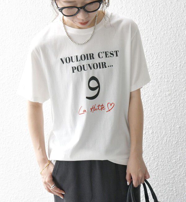 SHIPS any「La Hutte:〈洗濯機可能〉デザイン ロゴ  プリント TEE」|Tシャツ・カットソー|