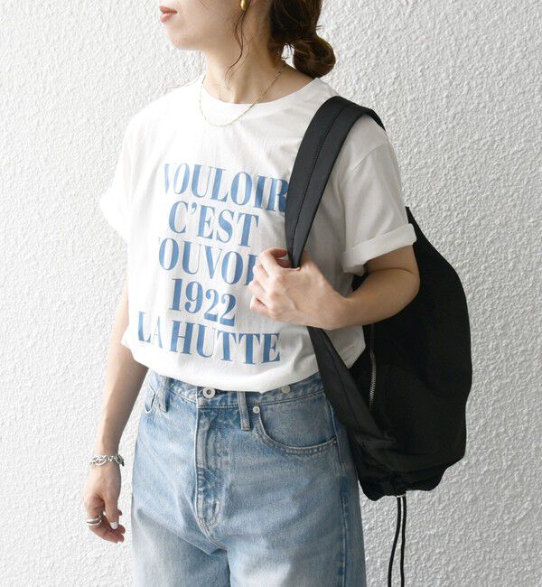 SHIPS any「La Hutte:〈洗濯機可能〉デザイン ロゴ  プリント TEE」|Tシャツ・カットソー|