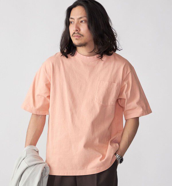 SHIPS「SHIPS: COTTON USA ポケット Tシャツ」|Tシャツ・カットソー|ピンク