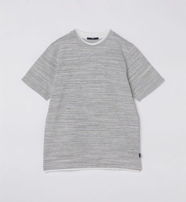 SHIPS「SHIPS: フェイクレイヤード ピケ クルーネック Tシャツ」|Tシャツ・カットソー|