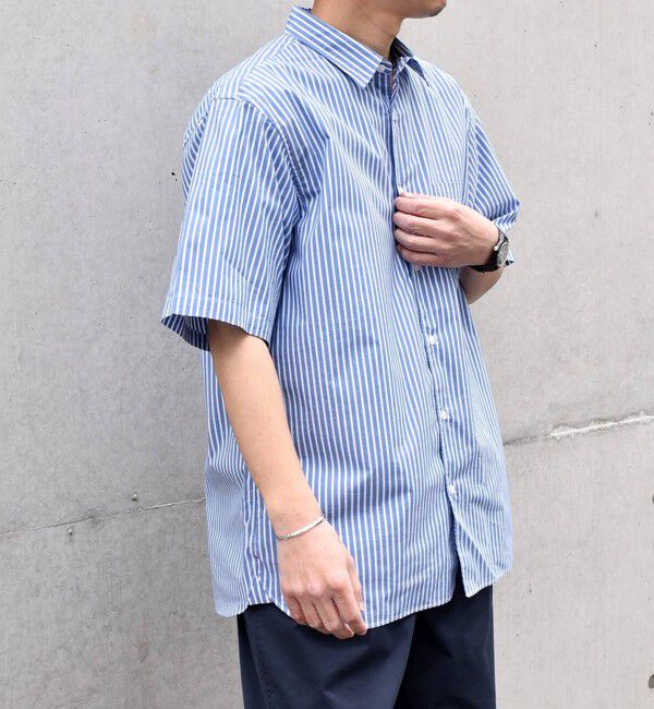 SHIPS any「SHIPS any: ブルーパレット ストライプ / ハケメ リラックス レギュラーカラー シャツ◇」|シャツ・ブラウス|
