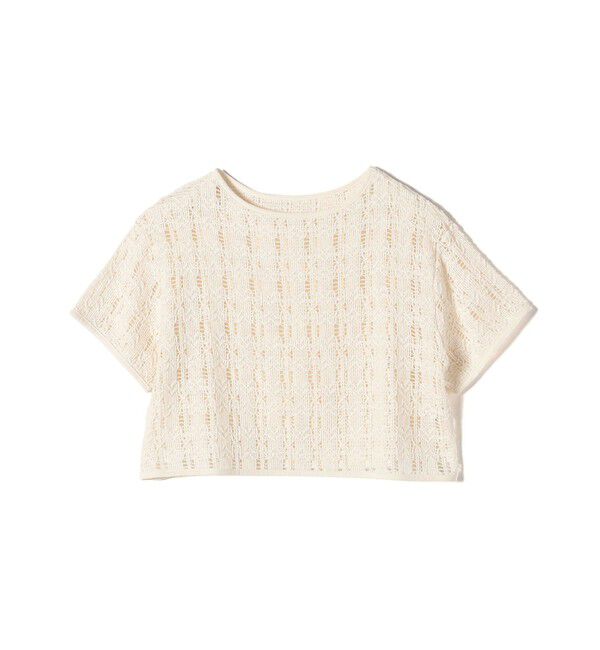 SHIPS for women「〈手洗い可能〉ローゲージ ラッセル 半袖 TEE」|Tシャツ・カットソー|