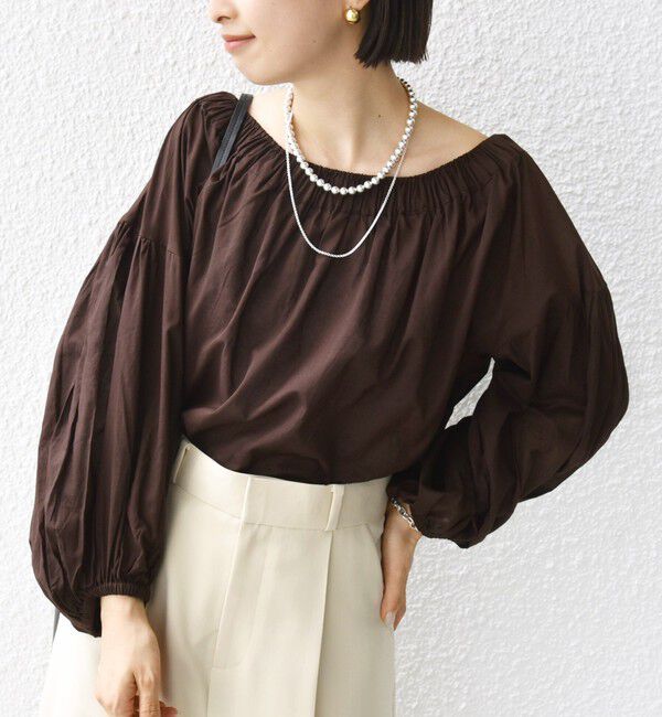 SHIPS for women「【SHIPS別注】TORRAZZO DONNA:〈手洗い可能〉ブラウス」|シャツ・ブラウス|ブラウン