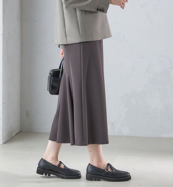 SHIPS for women「〈手洗い可能〉ニット ジョーゼット バック マーメイド スカート」|スカート|