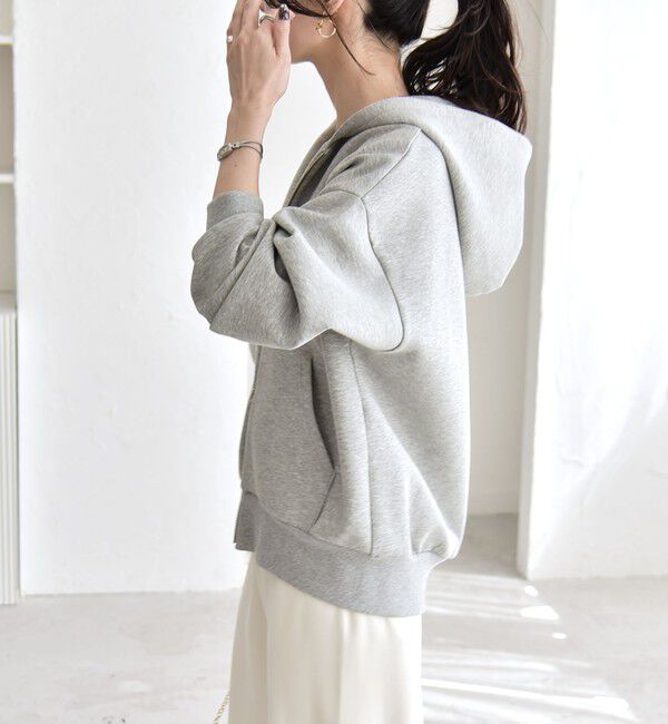 quaranciel「quaranciel:〈洗濯機可能〉ポンチ ダブルジップ スウェット パーカー」|パーカー|