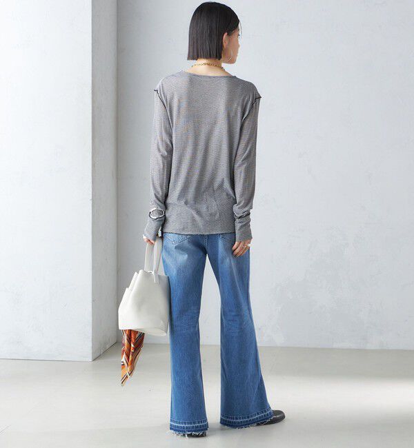 SHIPS for women「〈手洗い可能〉シアー ストレッチ クルーネック プルオーバー」|Tシャツ・カットソー|