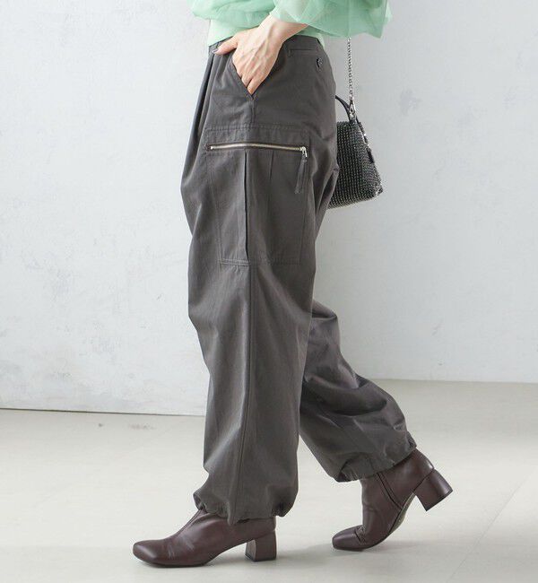 SHIPS for women「〈手洗い可能〉裾 ドロスト カーゴ パンツ 3」|カーゴ|