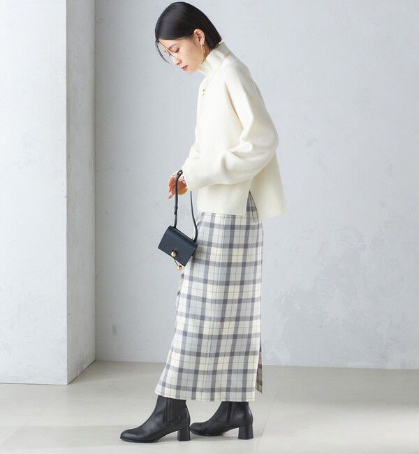 SHIPS for women「チェック フリンジ スカート」|スカート|