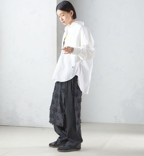 SHIPS for women「【SHIPS別注】crinkle crinkle crinkle:エンブロイダリー ラップ スカート」|スカート|