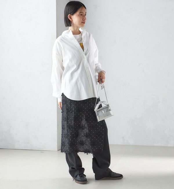 SHIPS for women「【SHIPS別注】crinkle crinkle crinkle:エンブロイダリー ラップ スカート」|スカート|