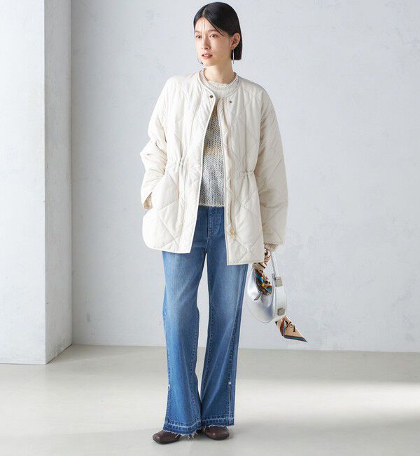 SHIPS for women「〈洗濯機可能〉サイド スリット ストレート デニム」|デニム|