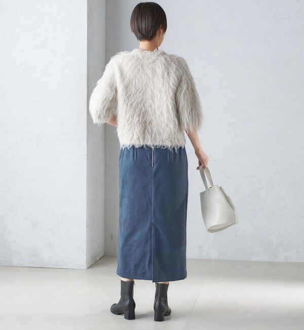 SHIPS for women「〈手洗い可能〉フェイク スエード (ポリエステル) タイト スカート」|タイト|