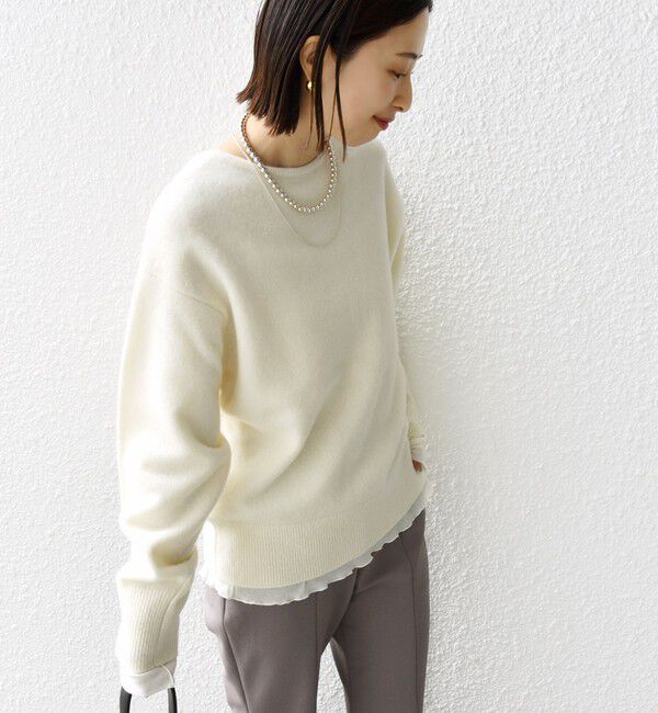 SHIPS for women「〈手洗い可能〉7G ウール カシミヤ ヘンリーネック 2WAY プルオーバー」|ニット・セーター|