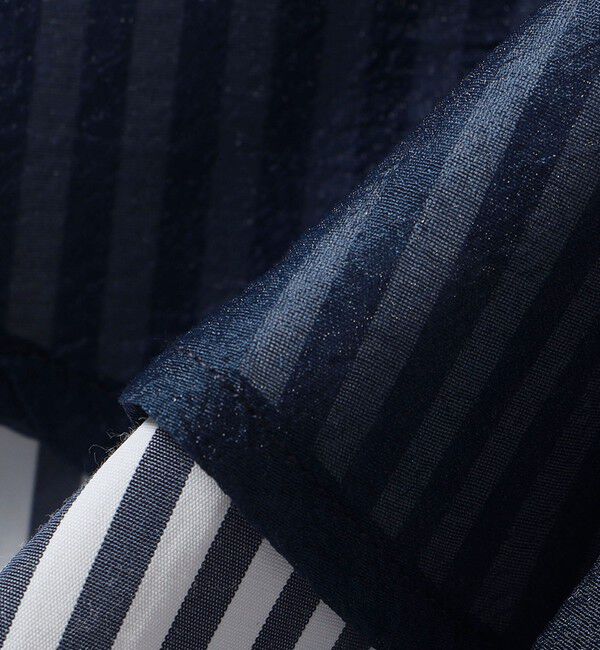 SHIPS for women「【WEB限定】〈手洗い可能〉異素材 ウエスト タック ブラウス」|シャツ・ブラウス|