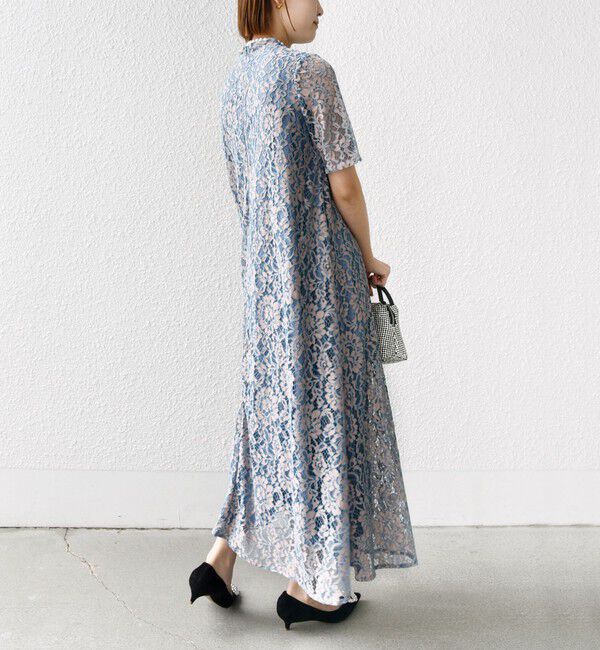 SHIPS for women「〈結婚式・パーティ〉kaene:パイピング レース Aライン ワンピース」|ワンピース|