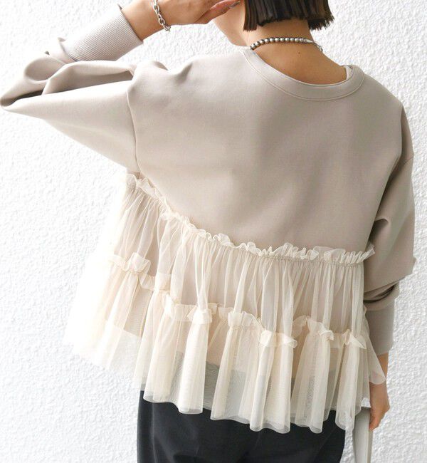 SHIPS for women「【WEB限定】 〈手洗い可能〉ダンボール &times; チュール ジップ 羽織」|その他|