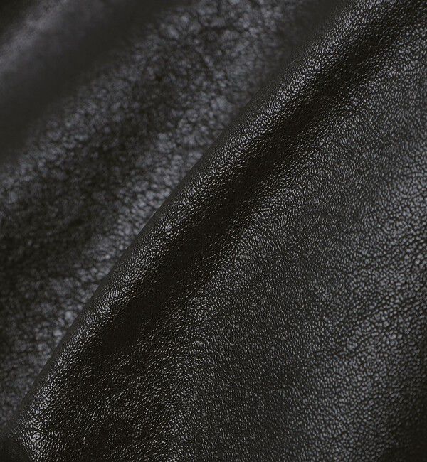 SHIPS「City Ambient Products: 合成皮革 ショート ジップ ブルゾン」|ブルゾン・スタジャン|