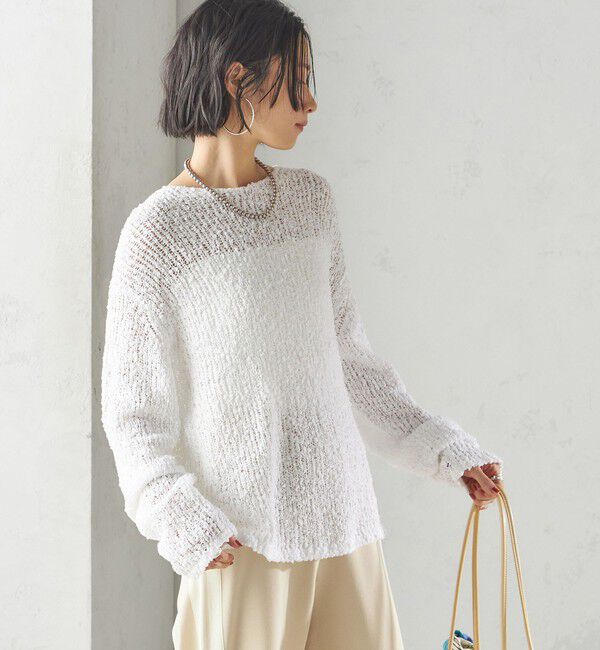 SHIPS for women「〈手洗い可能〉ループヤーン ボートネック プルオーバー」|ニット・セーター|