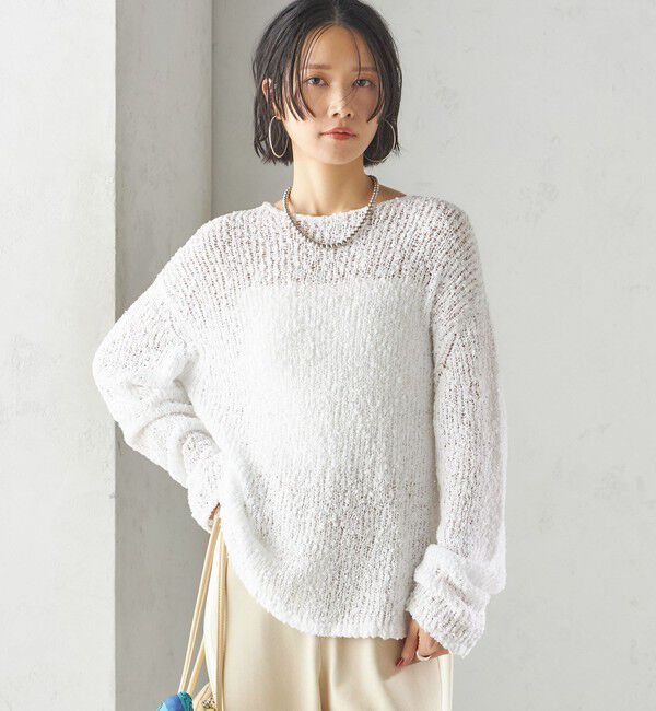 SHIPS for women「〈手洗い可能〉ループヤーン ボートネック プルオーバー」|ニット・セーター|
