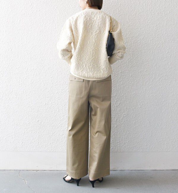 SHIPS any「《一部追加予約》SHIPS any:〈手洗い可能〉ジャカード バンピー クルーネック プルオーバー」|ニット・セーター|