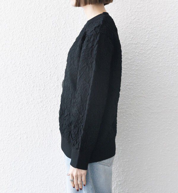 SHIPS any「《一部追加予約》SHIPS any:〈手洗い可能〉ジャカード バンピー クルーネック プルオーバー」|ニット・セーター|