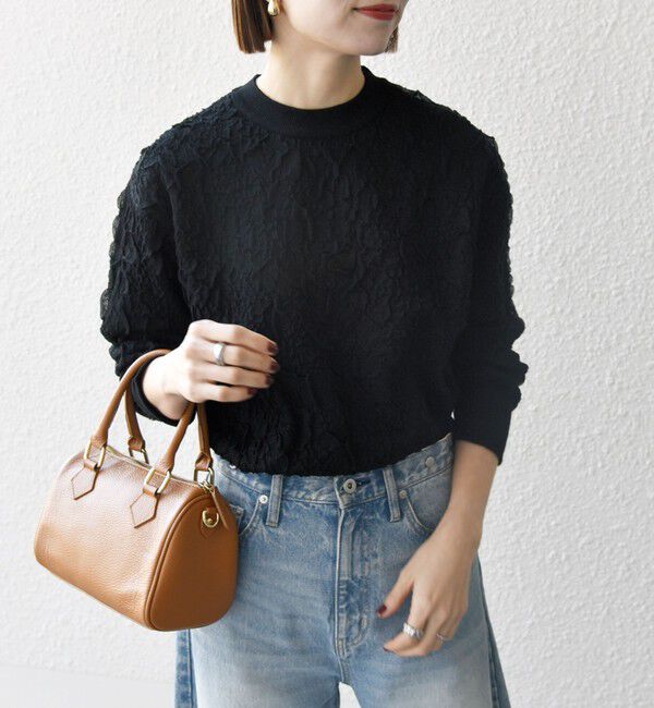 SHIPS any「《一部追加予約》SHIPS any:〈手洗い可能〉ジャカード バンピー クルーネック プルオーバー」|ニット・セーター|