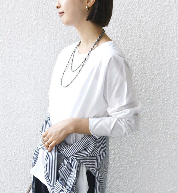 SHIPS for women「〈手洗い可能〉ベースボール TEE」|Tシャツ・カットソー|