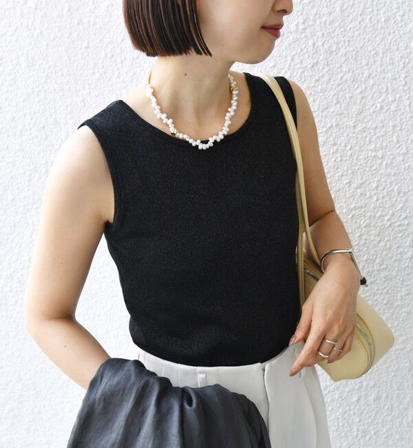 SHIPS for women「〈洗濯機可能〉2WAY ラメ タンクトップ」|タンクトップ|