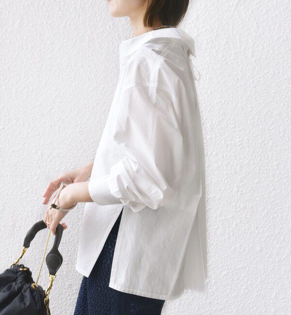 SHIPS for women「【WEB限定】〈洗濯機可能〉バックデザイン レギュラーカラー シャツ」|シャツ・ブラウス|