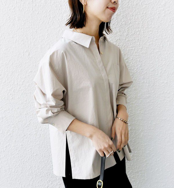 SHIPS for women「【WEB限定】〈洗濯機可能〉バックデザイン レギュラーカラー シャツ」|シャツ・ブラウス|