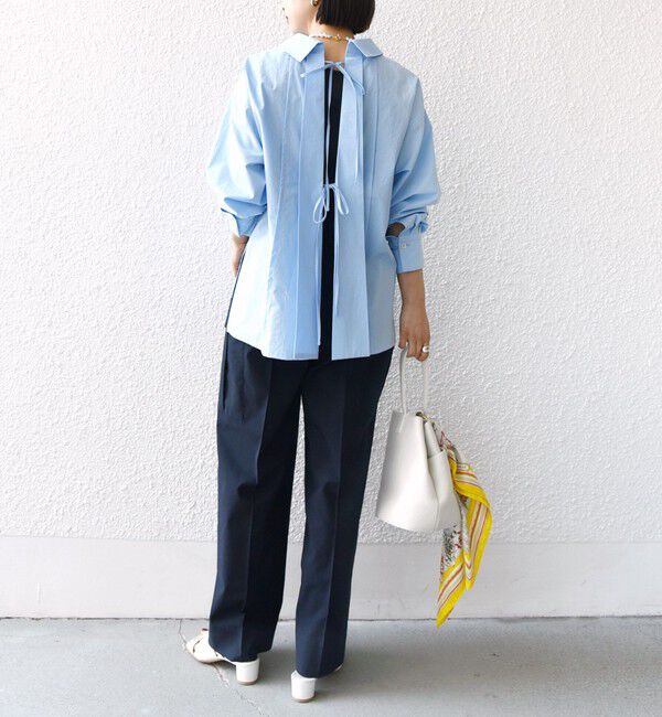 SHIPS for women「【WEB限定】〈洗濯機可能〉バックデザイン レギュラーカラー シャツ」|シャツ・ブラウス|