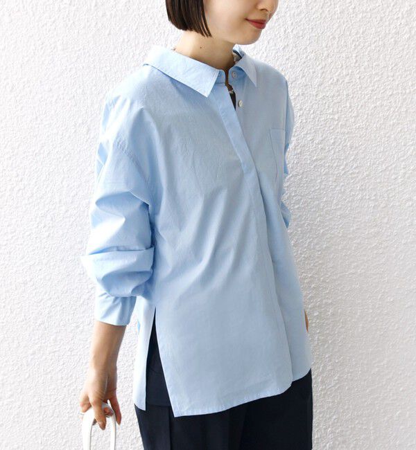 SHIPS for women「【WEB限定】〈洗濯機可能〉バックデザイン レギュラーカラー シャツ」|シャツ・ブラウス|