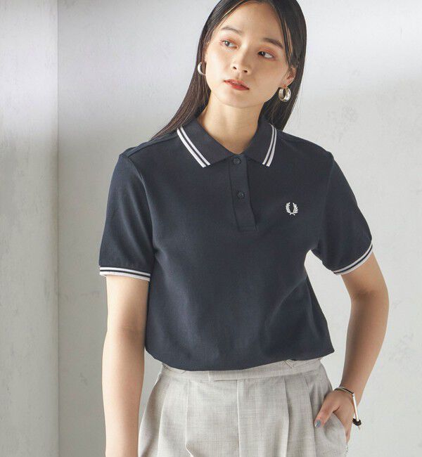 SHIPS for women「FRED PERRY:G3600 TWIN TIPPED SHIRTS」|ポロシャツ|ブラック
