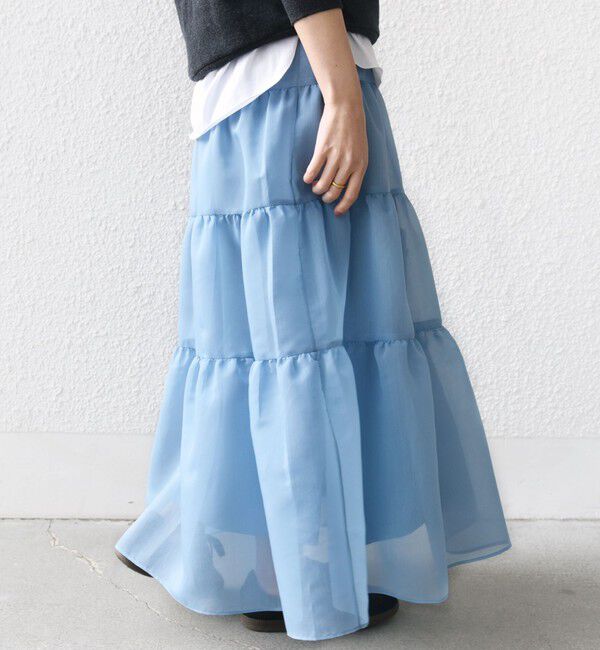 SHIPS for women「オーガンジー ティアード スカート」|スカート|
