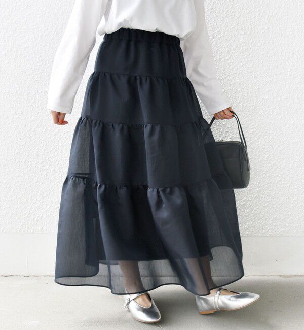 SHIPS for women「オーガンジー ティアード スカート」|スカート|