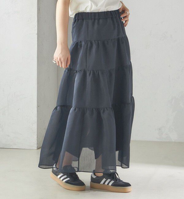 SHIPS for women「オーガンジー ティアード スカート」|スカート|